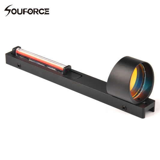 Aluminium Holographic Red Dot Scope Red Fibre Reflex Sight Fit Shotgun Rib Rail